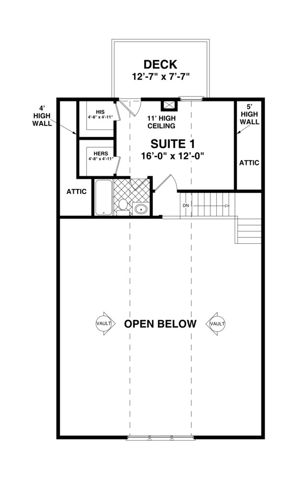 Upper Level Floorplan image of The Shadowbrook House Plan